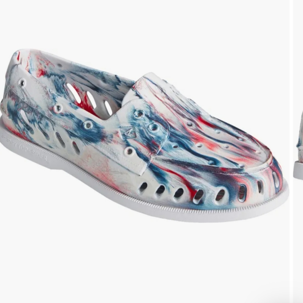 Sperry Original Float Boat Shoes Womens Sz 11  Red White Blue Loafers Unisex Rub